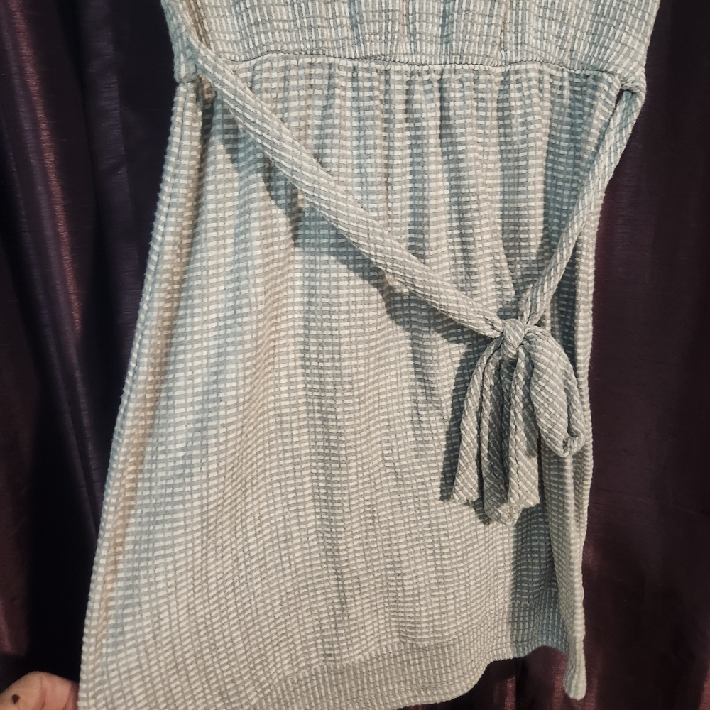 Caution To The Wind Gray Textured Dress - Picture 4 of 12